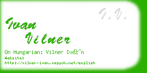 ivan vilner business card